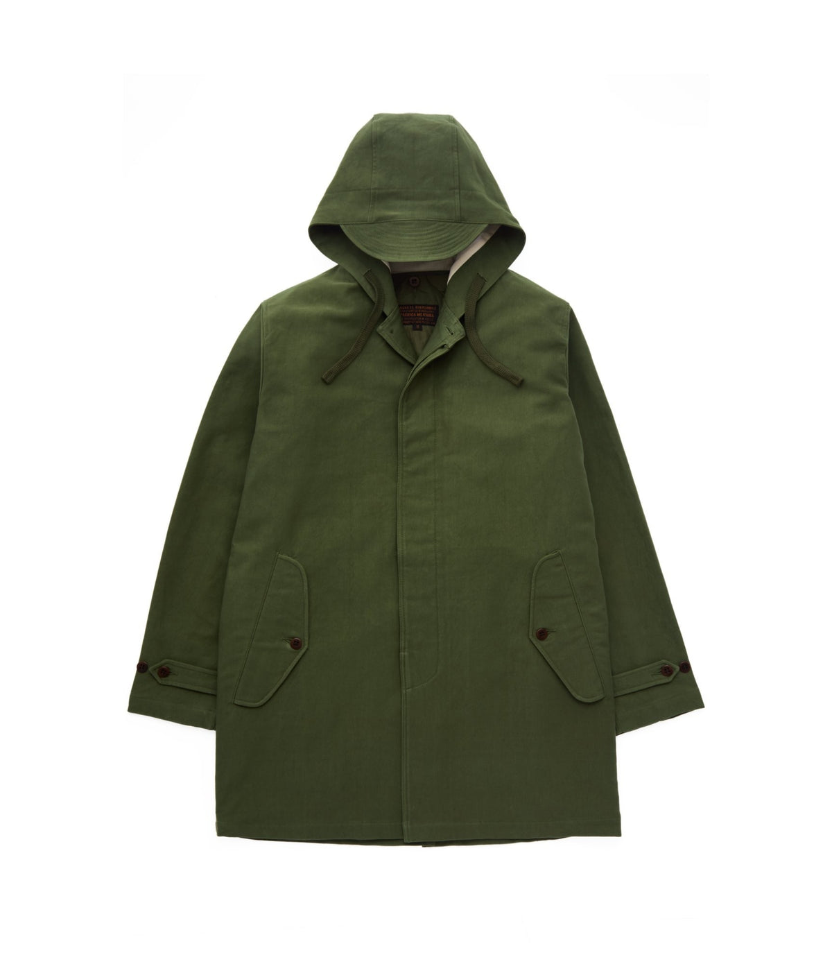 Parka Fishtail Homme en Moleskine Kaki