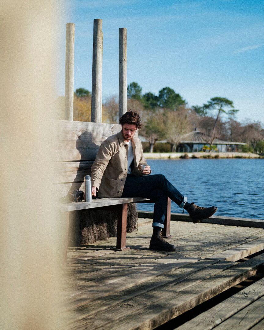Veste de travail Moleskine sable