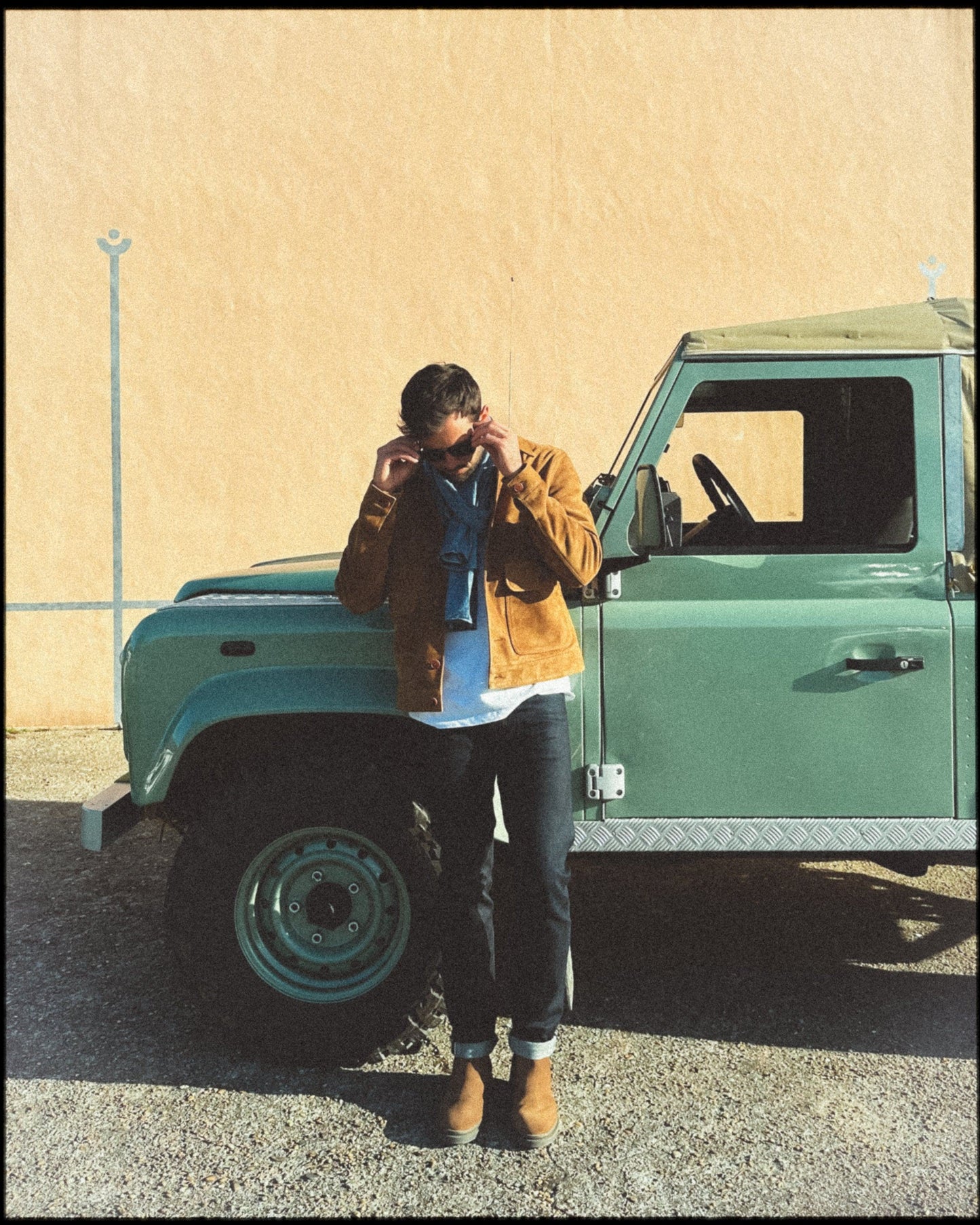 Blouson Cuir Velours Brad - Champ de Manoeuvres