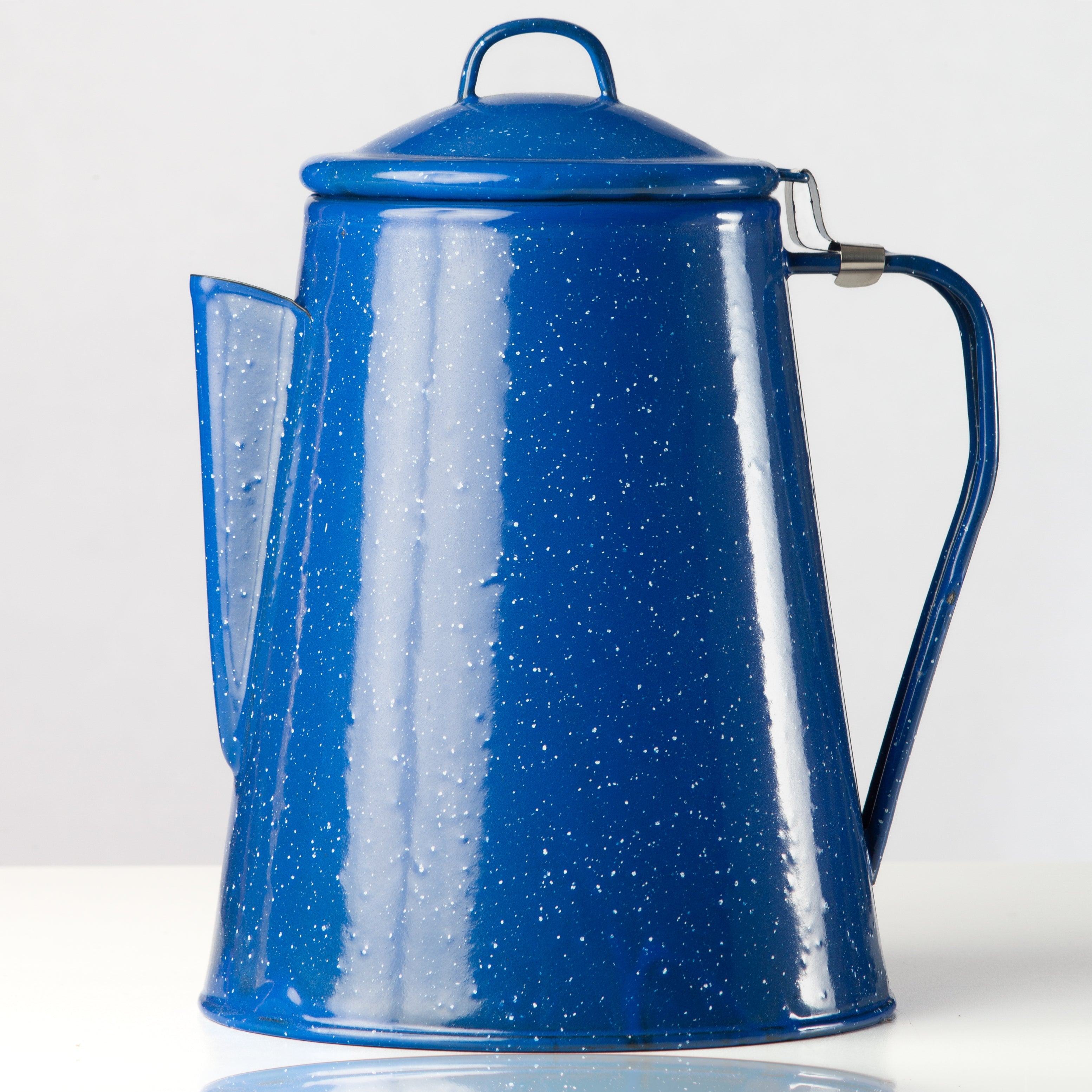 CAFETIERE BLEUE ÉMAILLÉE - Champ de Manoeuvres