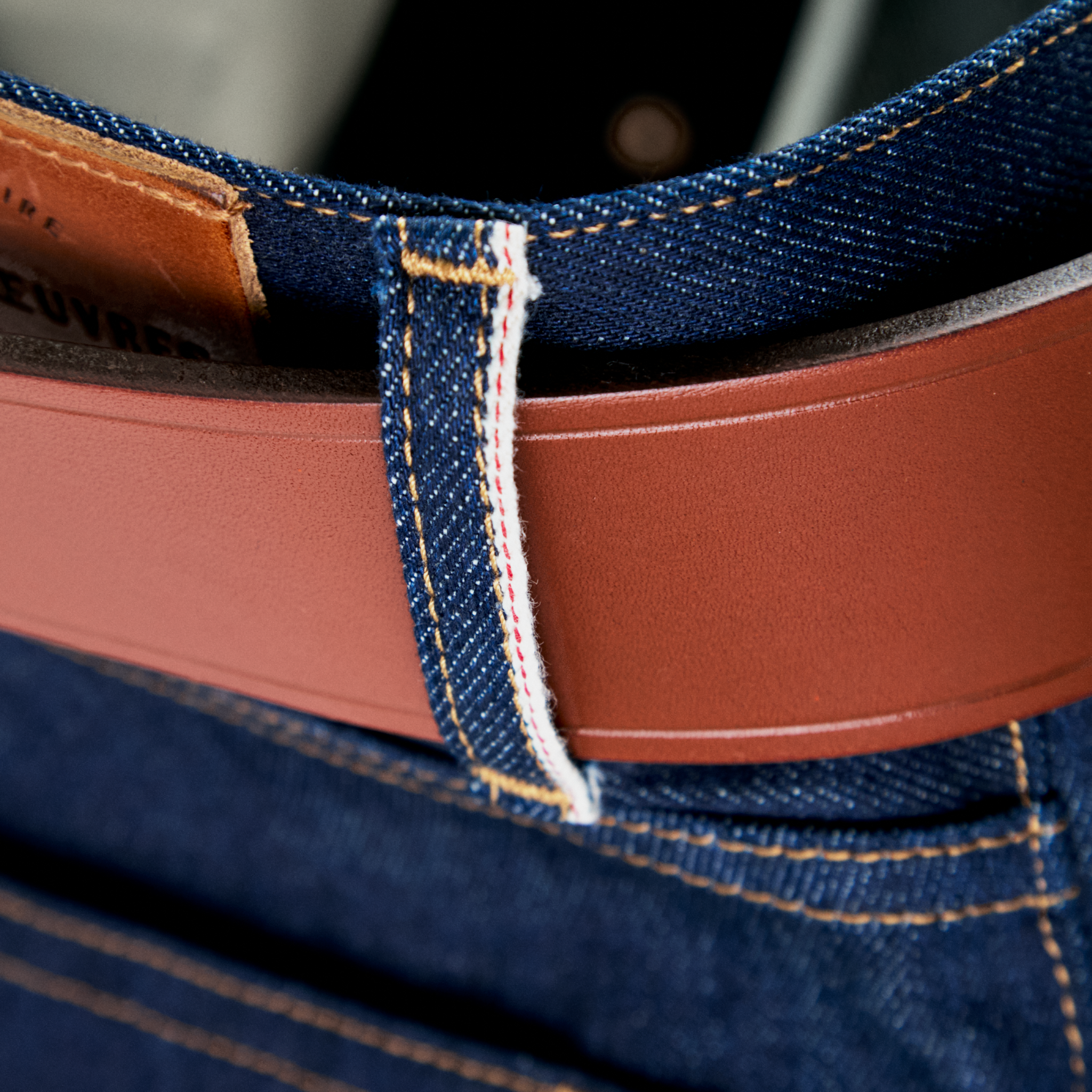 Ceinture en cuir pleine fleur de vachette