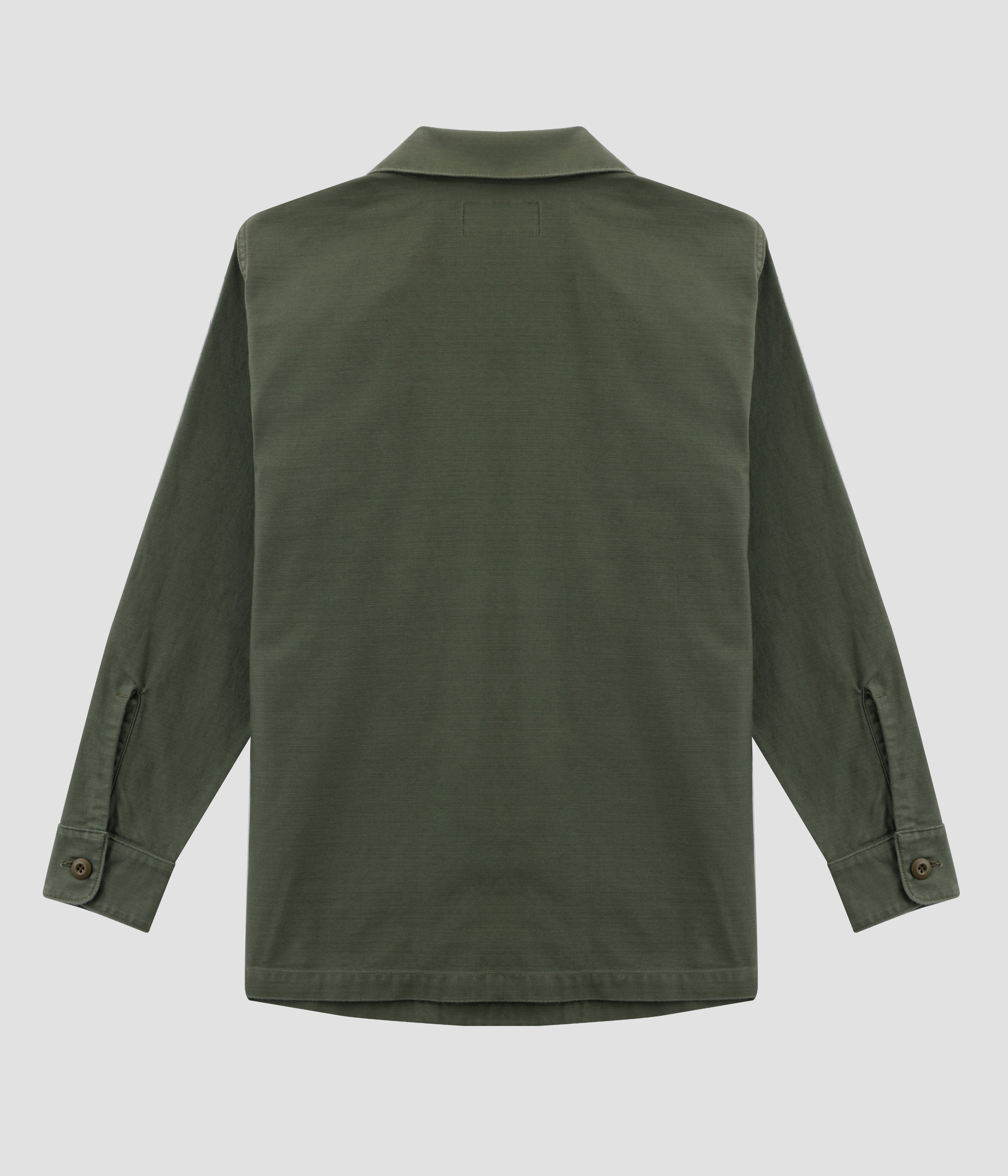 Utility shirt og 107 cotton sateen vietnam era , fabric made in japan and real military buttons back