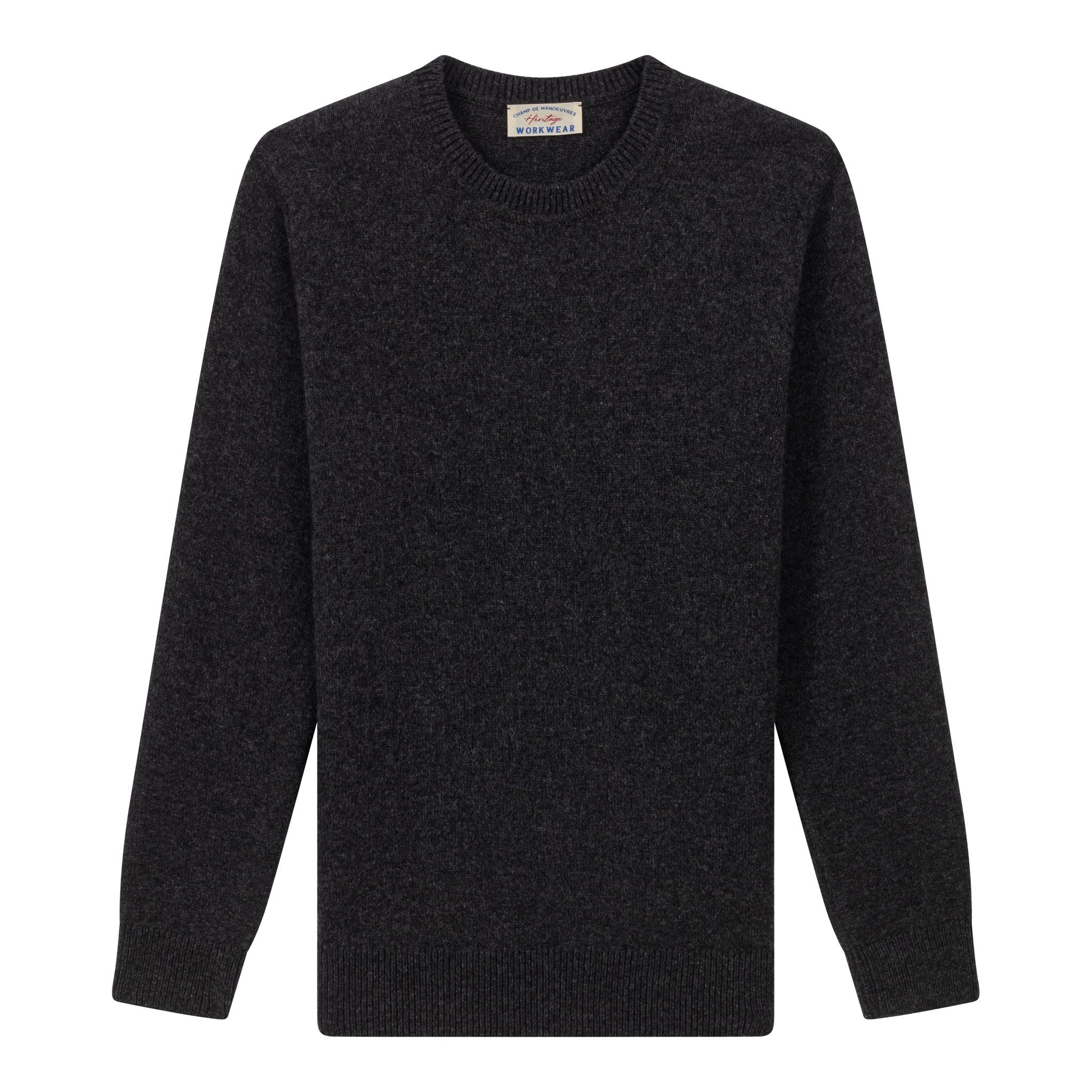 Pull Lambswool Anthracite - Champ de Manoeuvres