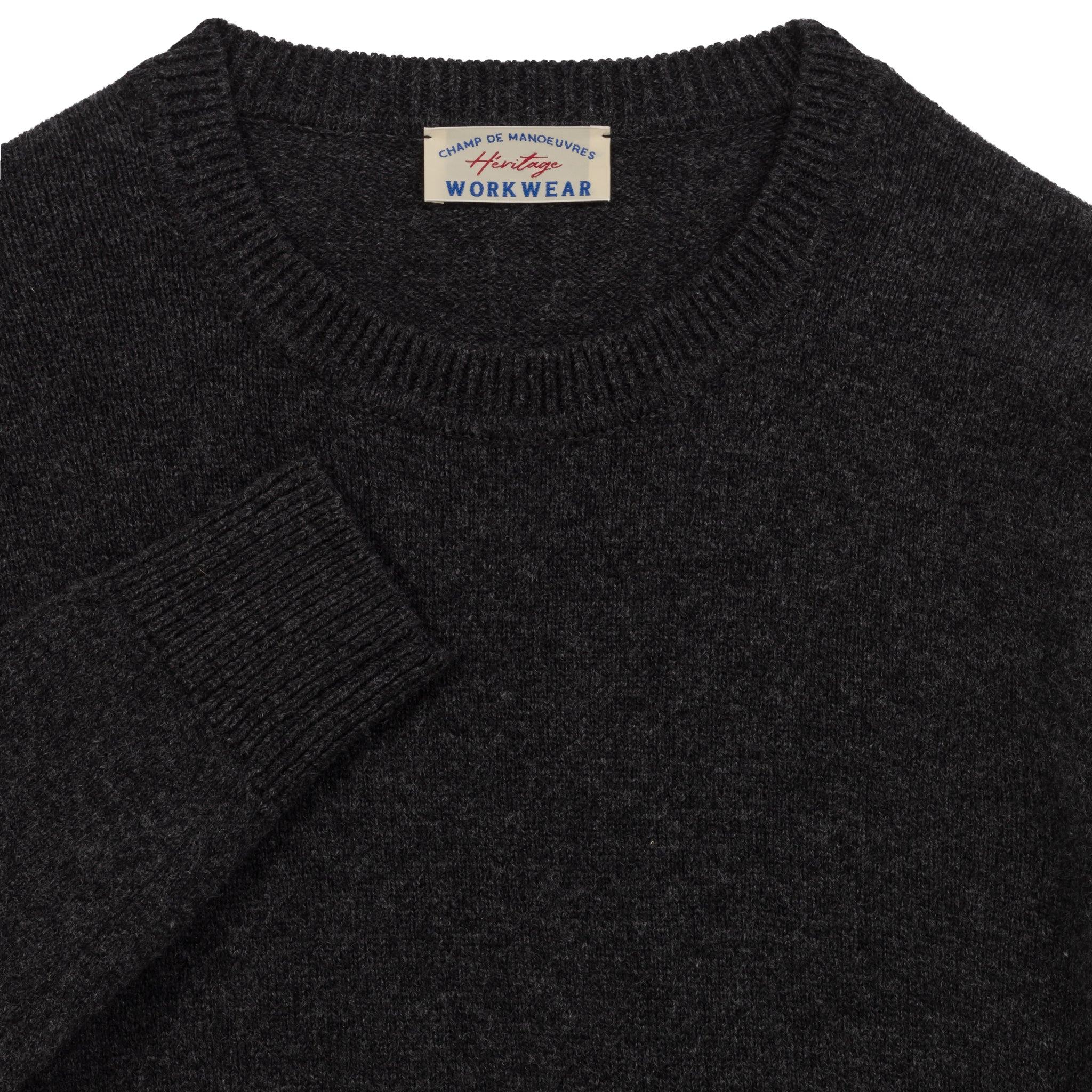Pull Lambswool Anthracite - Champ de Manoeuvres