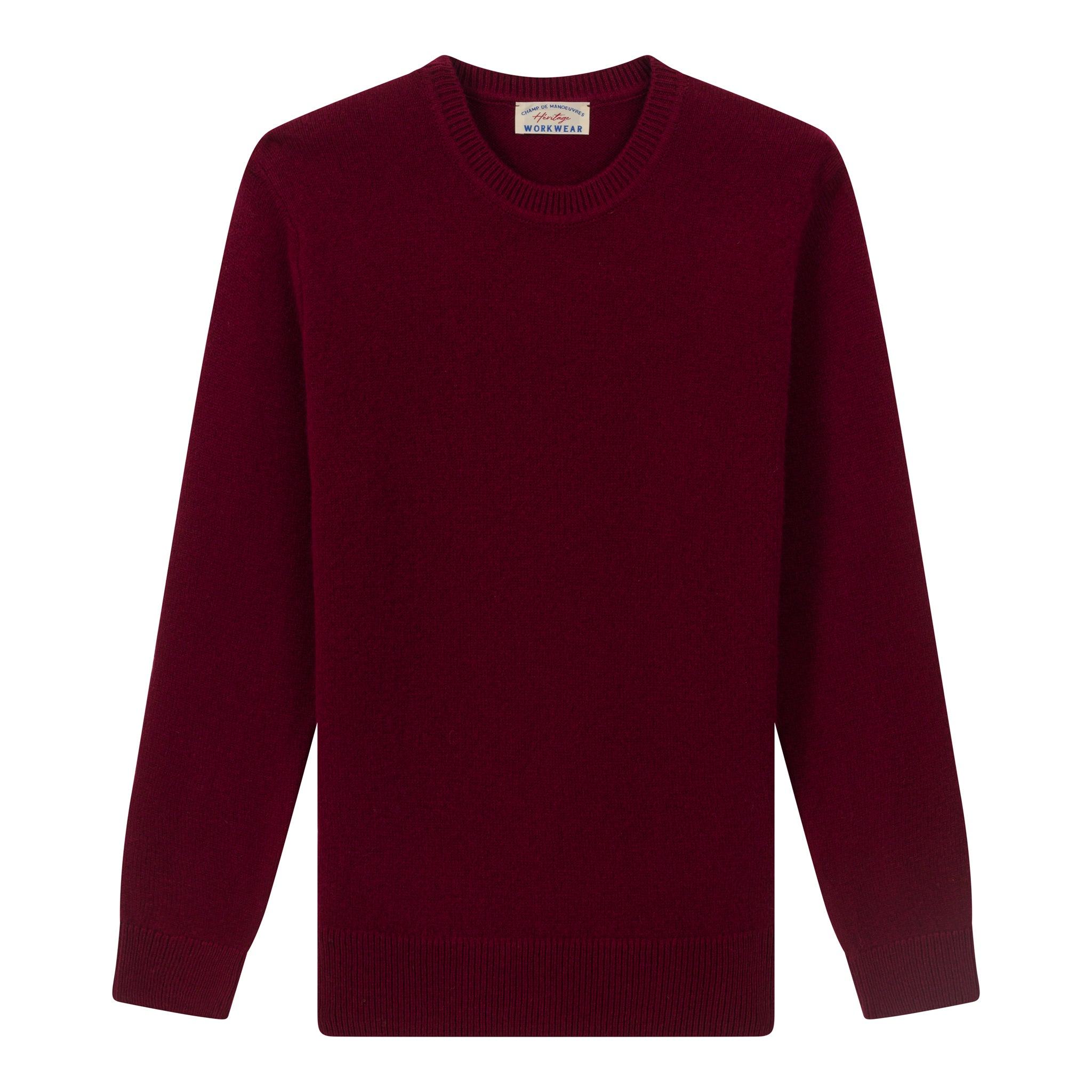 Pull Lambswool Bordeaux - Champ de Manoeuvres