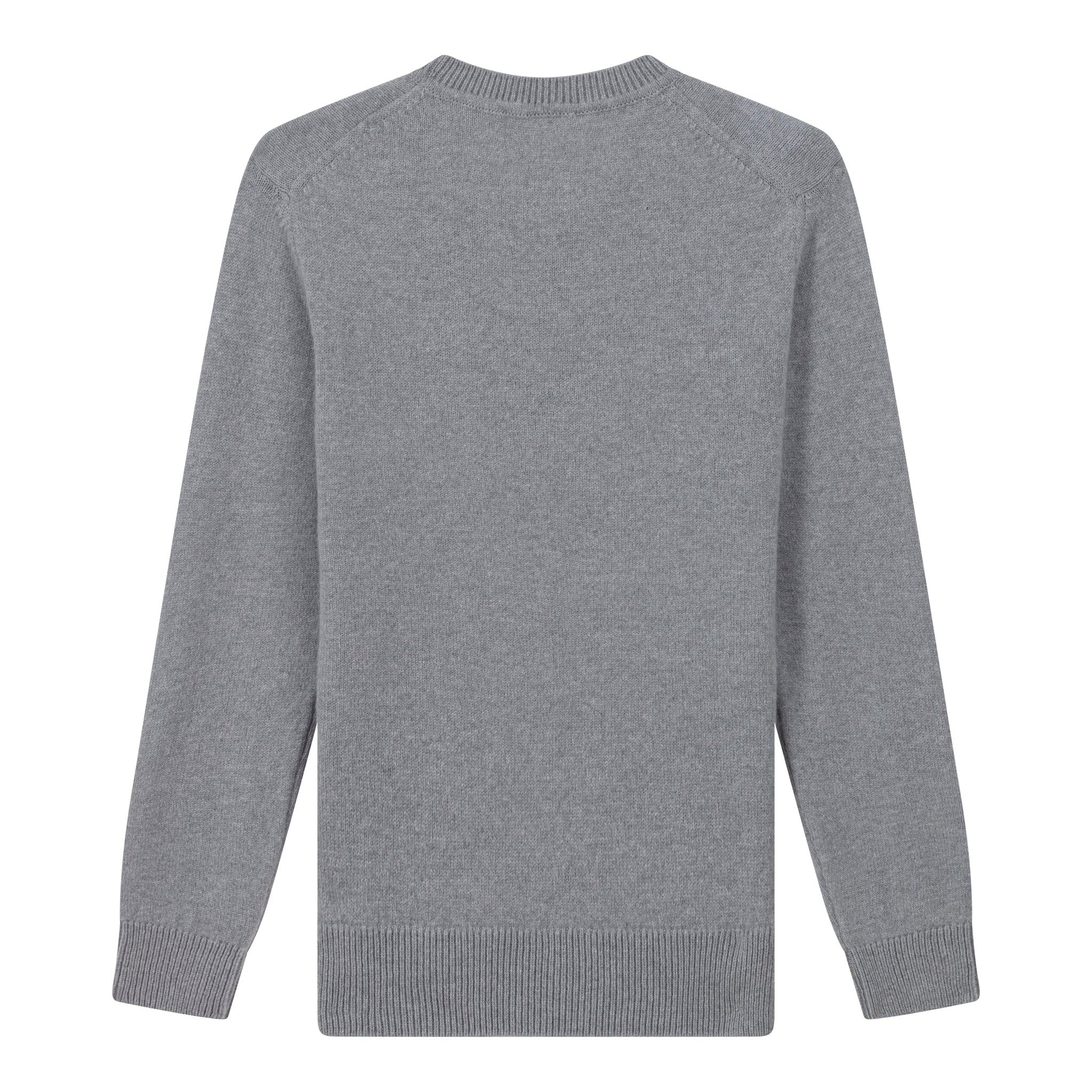 Pull Lambswool Gris clair - Champ de Manoeuvres