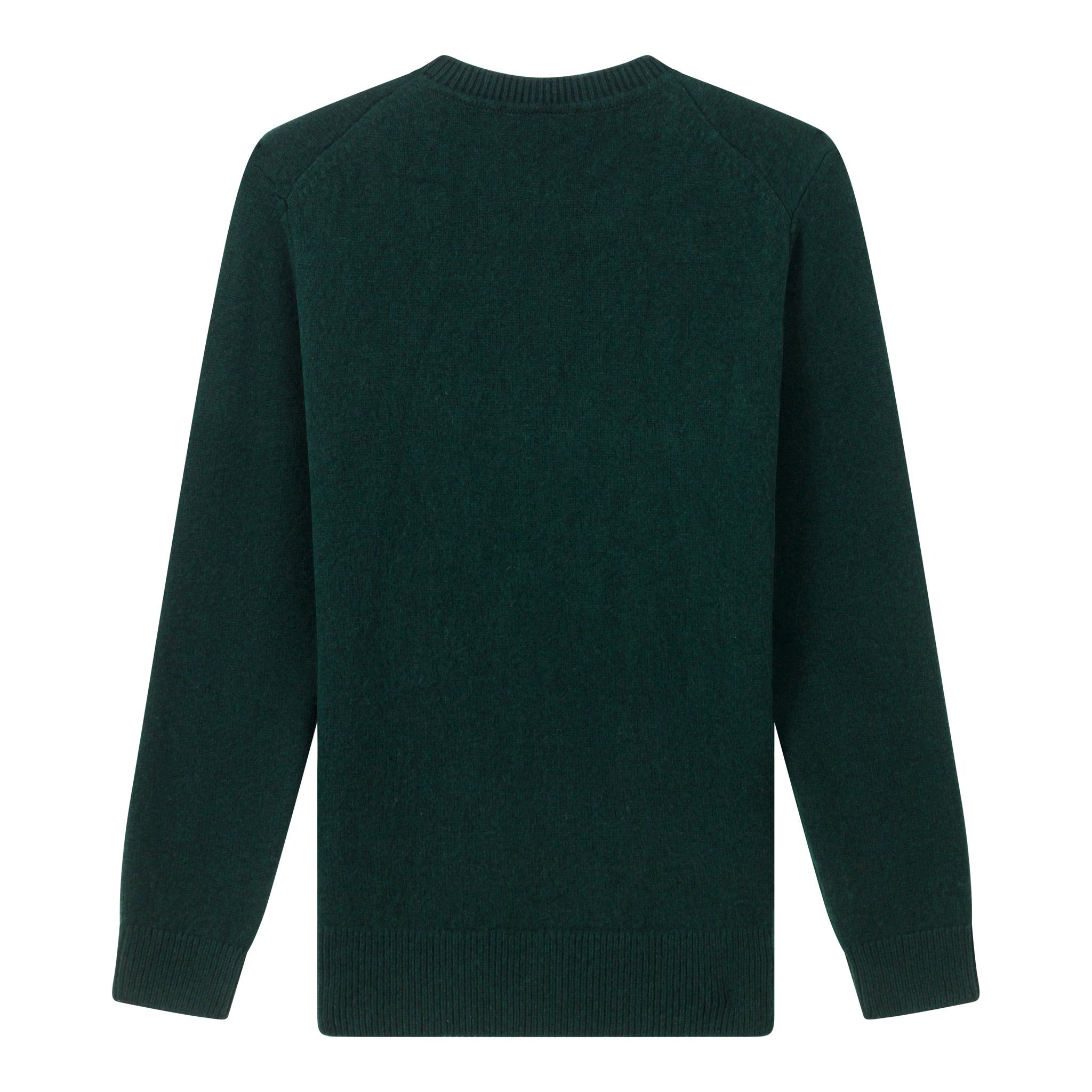 Pull Lambswool Vert Forêt - Champ de Manoeuvres