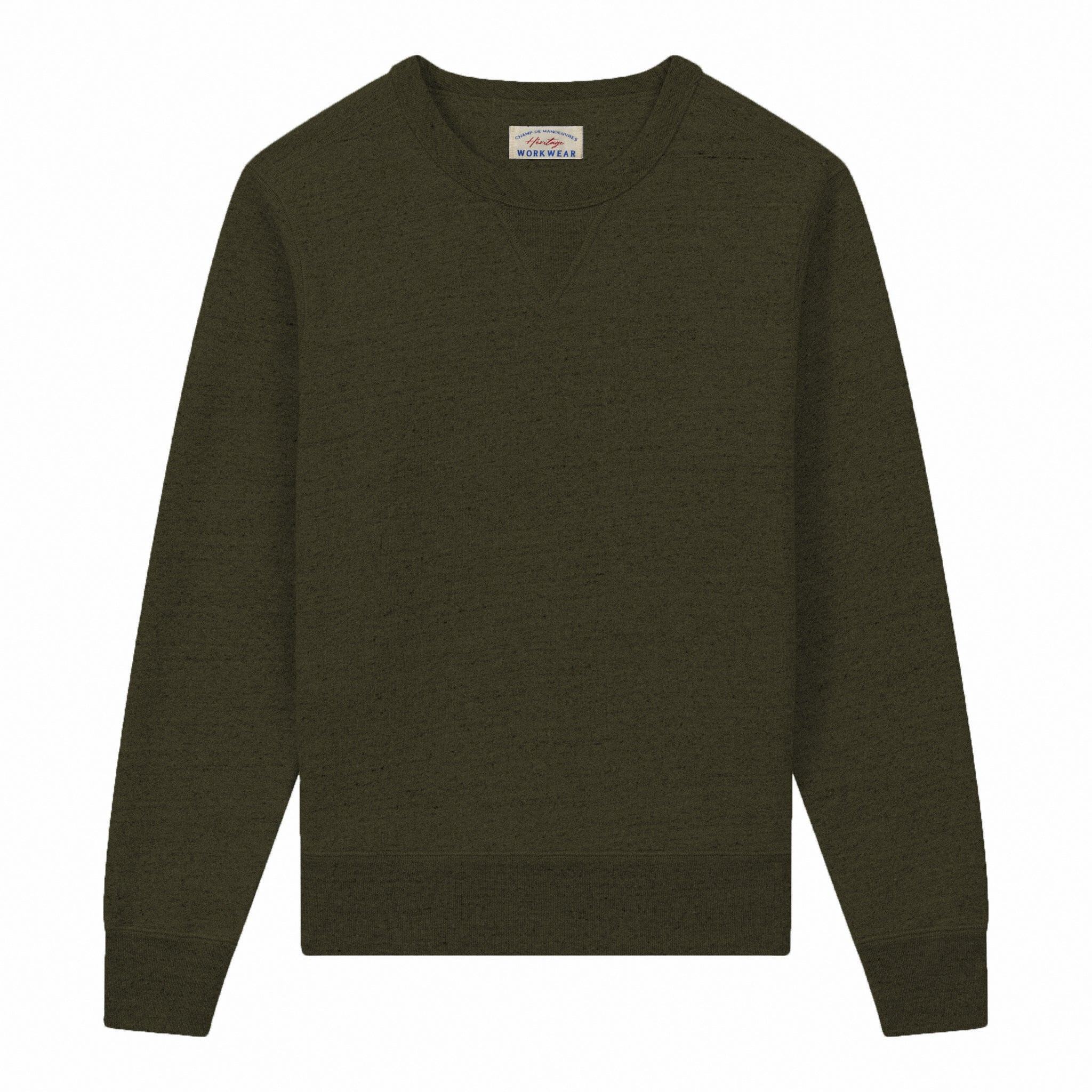 Sweatshirt Heritage kaki - Champ de Manoeuvres