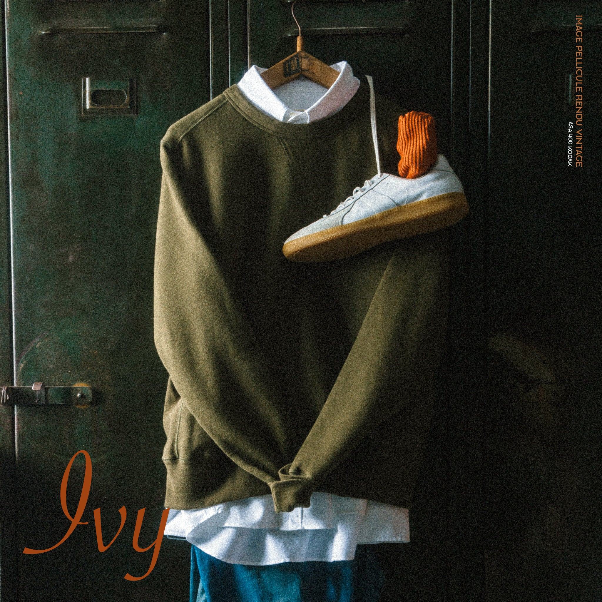 Sweatshirt Heritage kaki - Champ de Manoeuvres