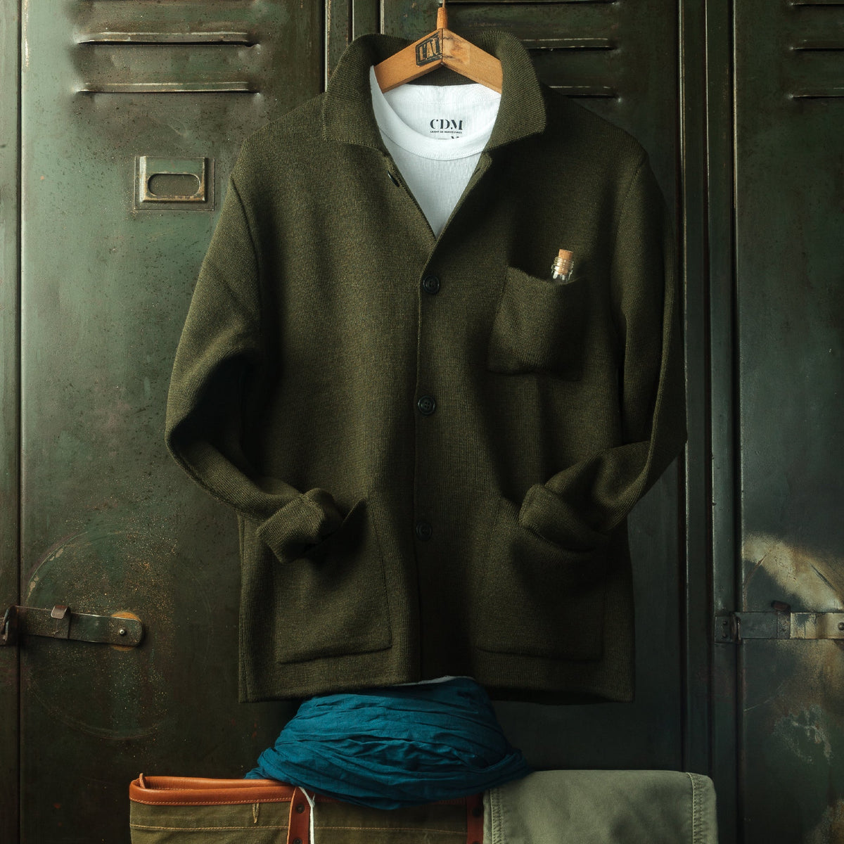 Veste de travail en laine Journeyman kaki