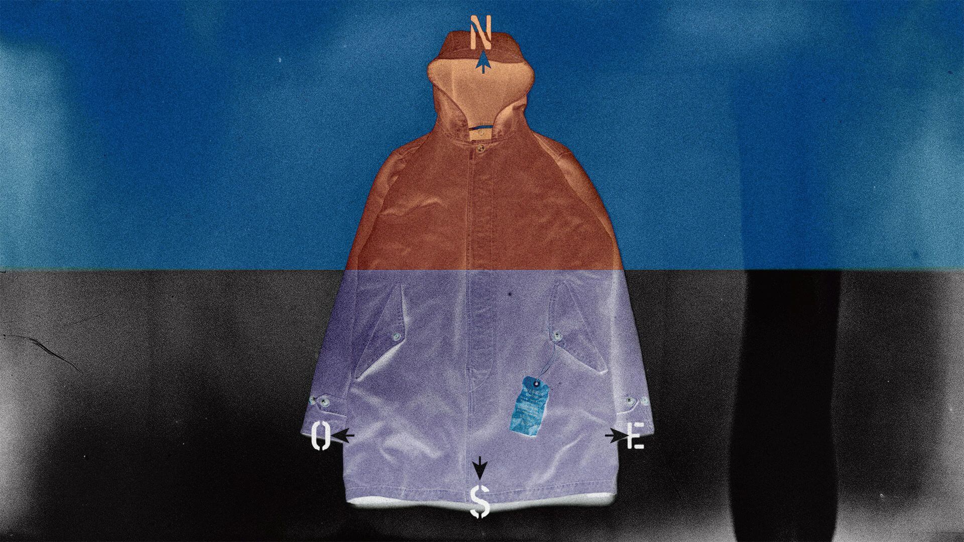 parka fishtail fabriquée en France en mode négatif stylisé
