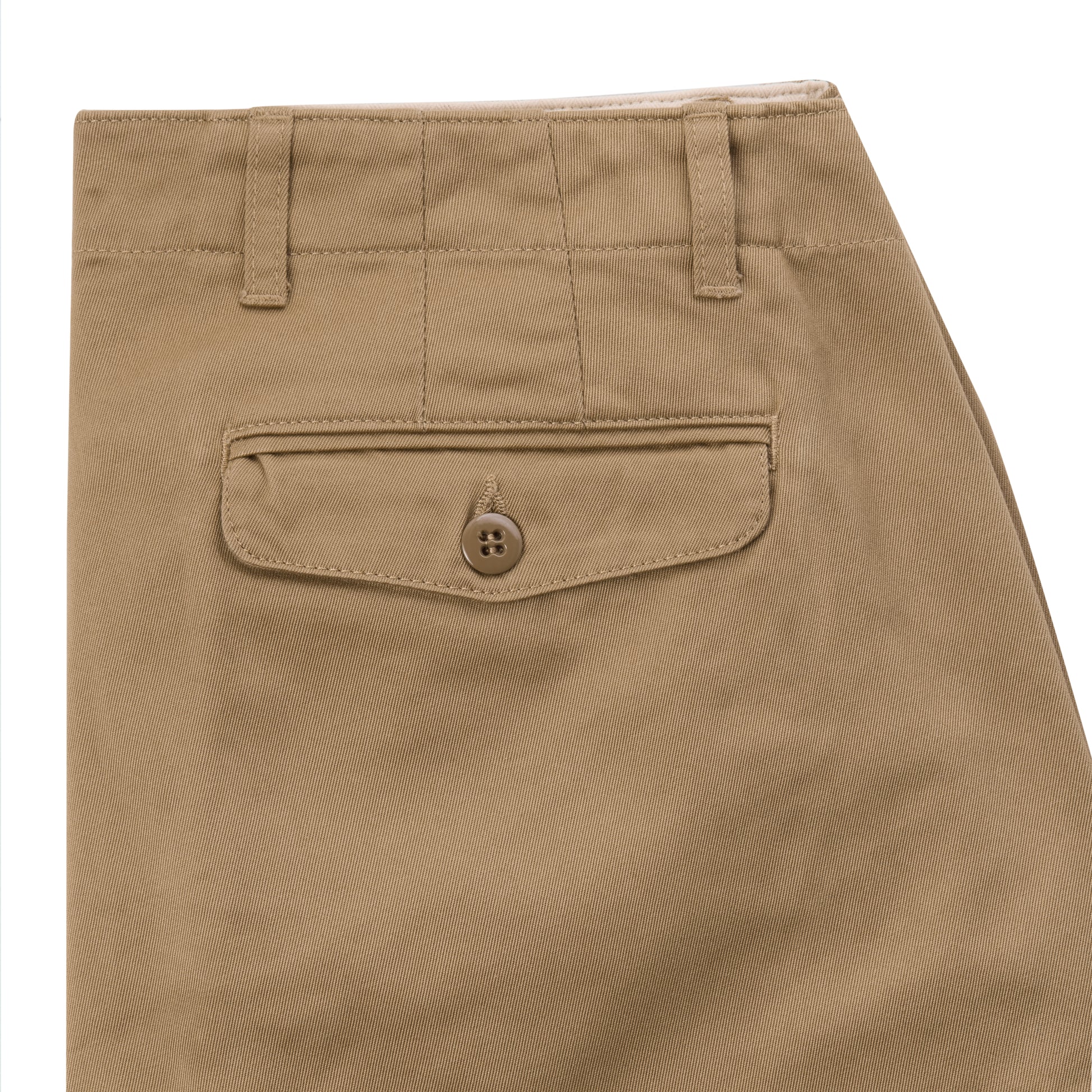 chino homme officier sable us trouser detail poches dos avec boutons