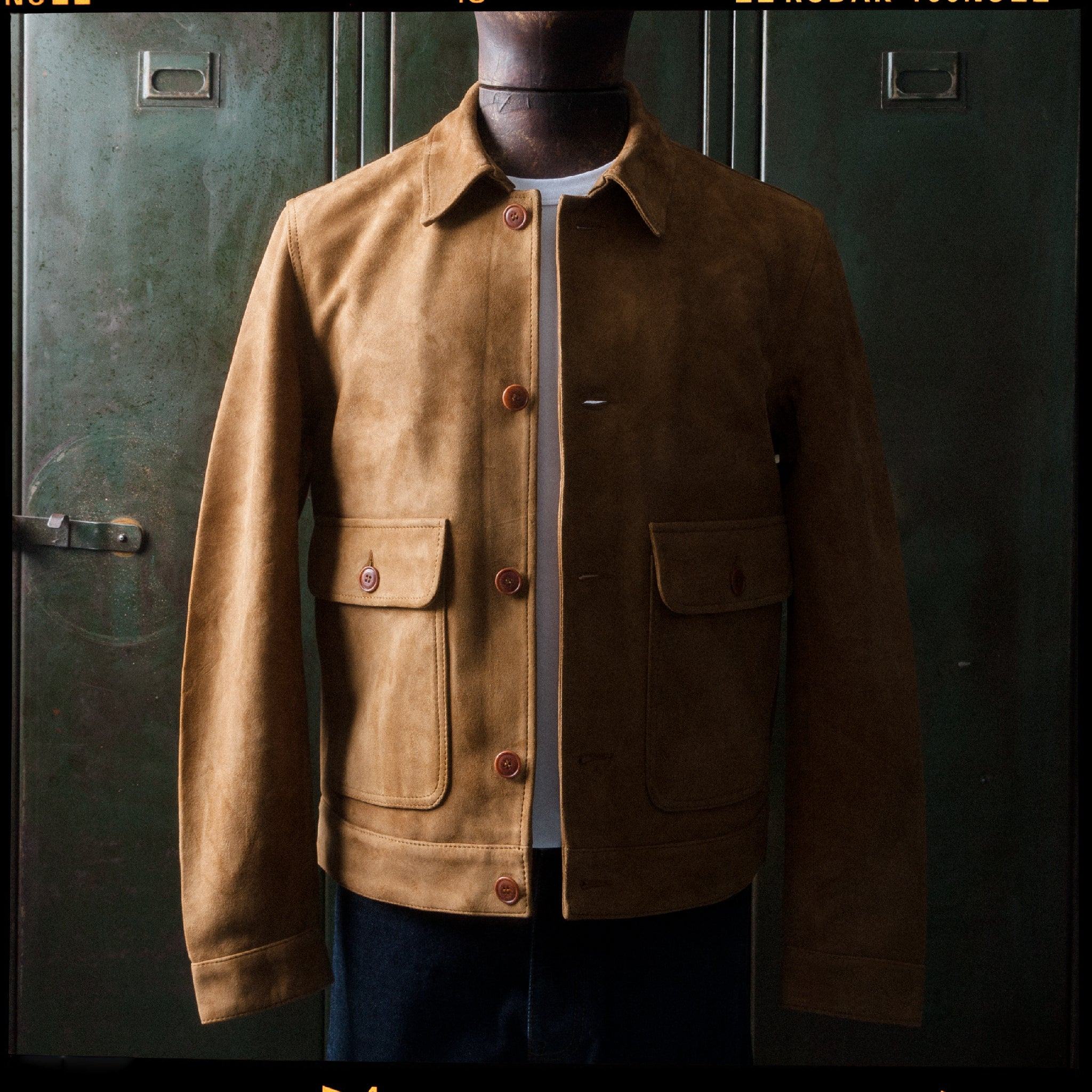 Blouson Cuir Velours Brad - Champ de Manoeuvres 