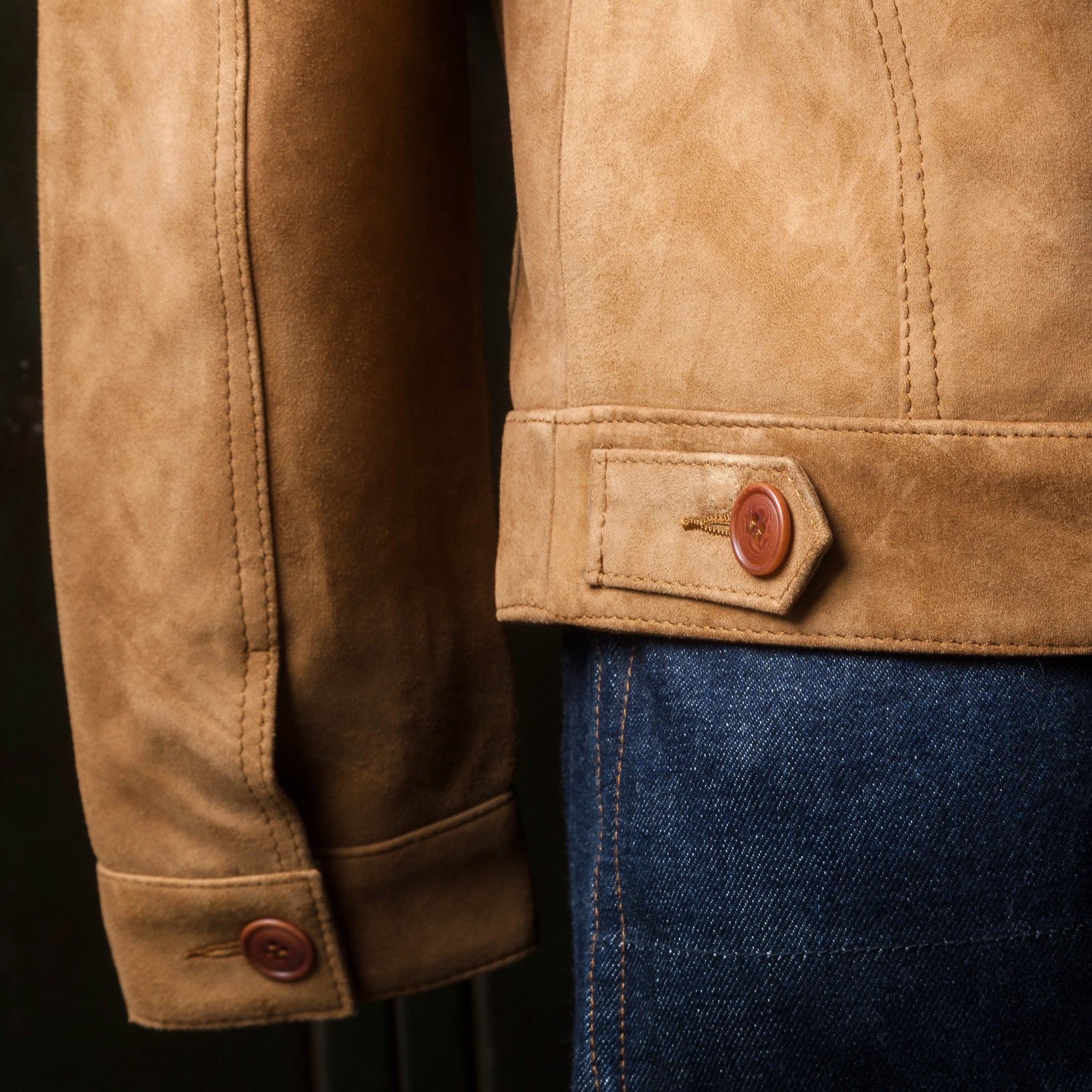 Blouson Cuir Velours Brad - Champ de Manoeuvres 