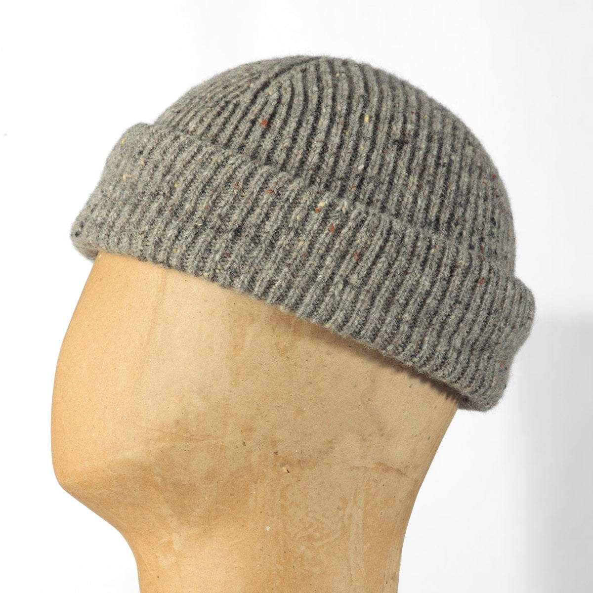 Bonnet Laine Vintage gris moucheté