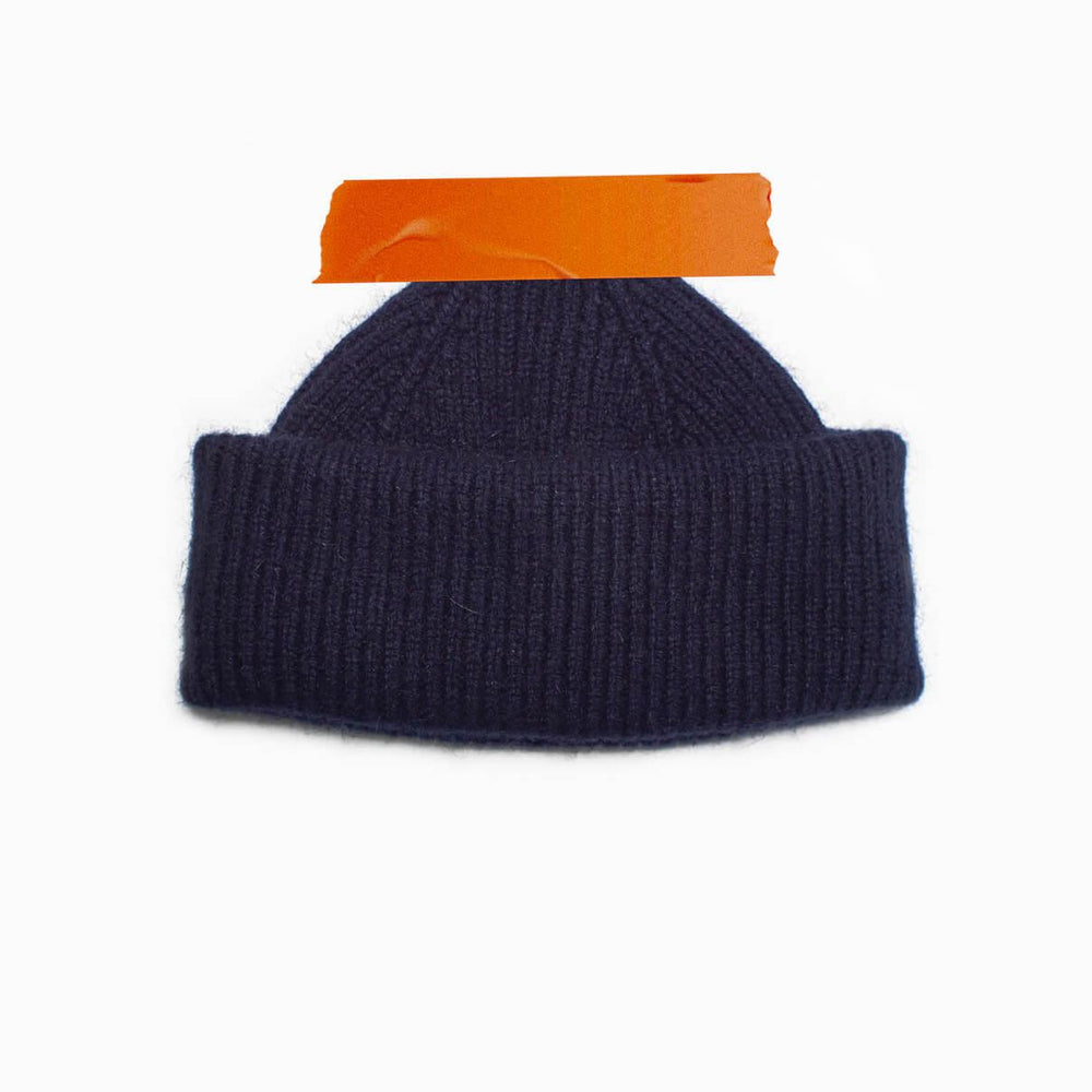 Vintage Navy Wool Beanie 