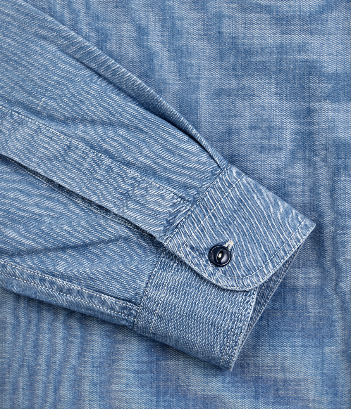 Chemise Chambray Work — détail port, chemise chambray worker