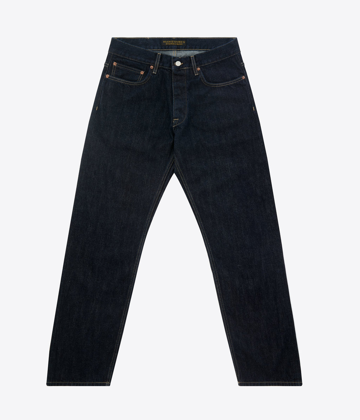Jean Droit Japonais 14 oz bleu