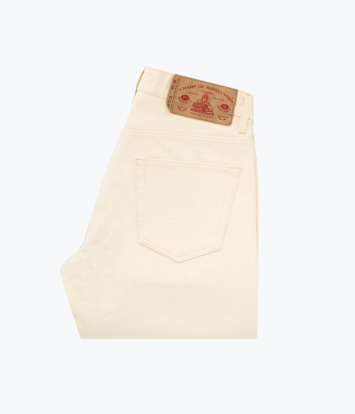 Ecru Japanese Straight Jeans Rinse — Cut 3320