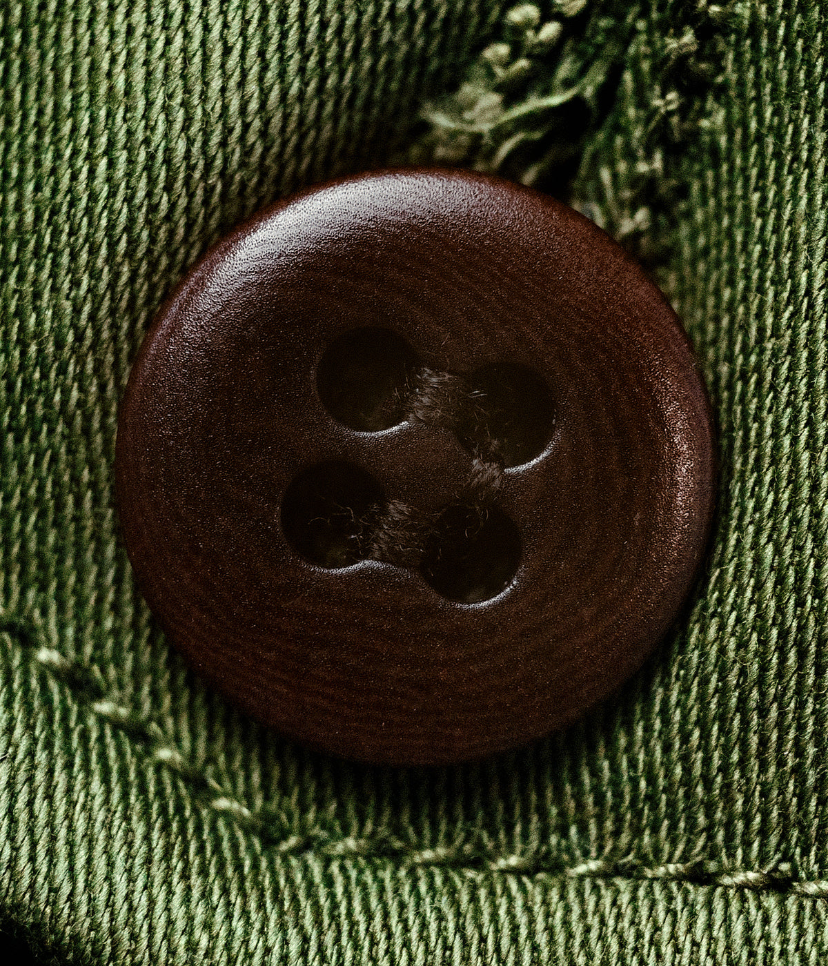Parka Fishtail Homme en Moleskine Kaki