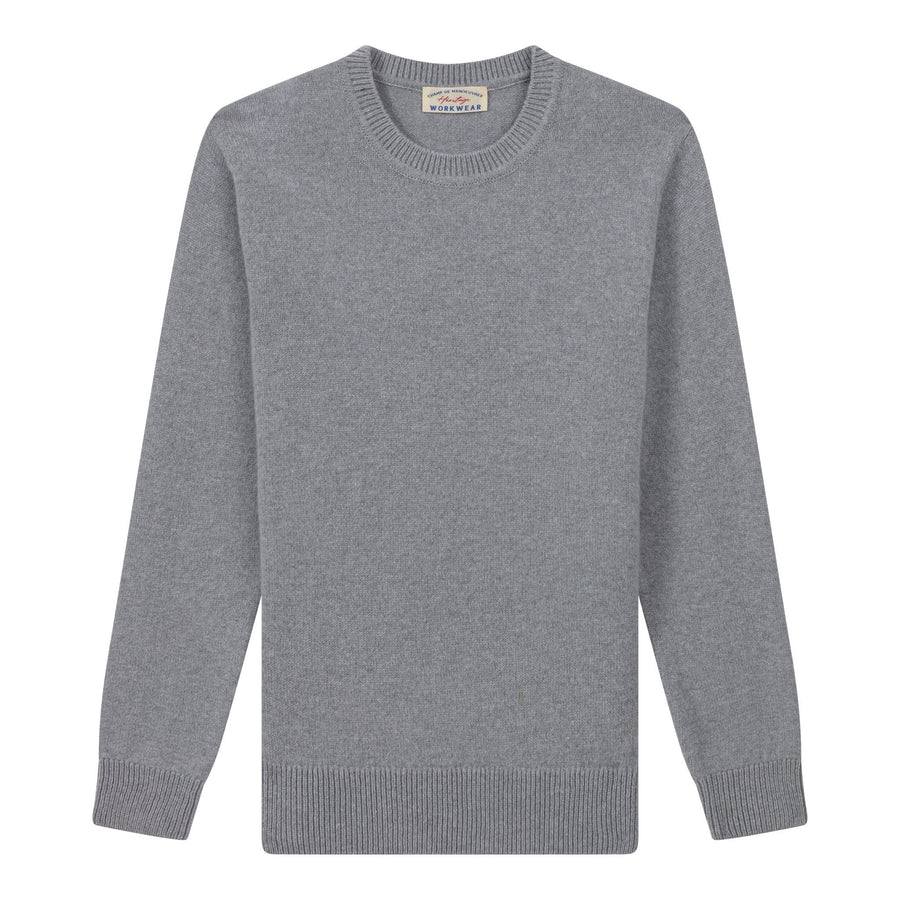 Pull Lambswool Gris clair - Champ de Manoeuvres 