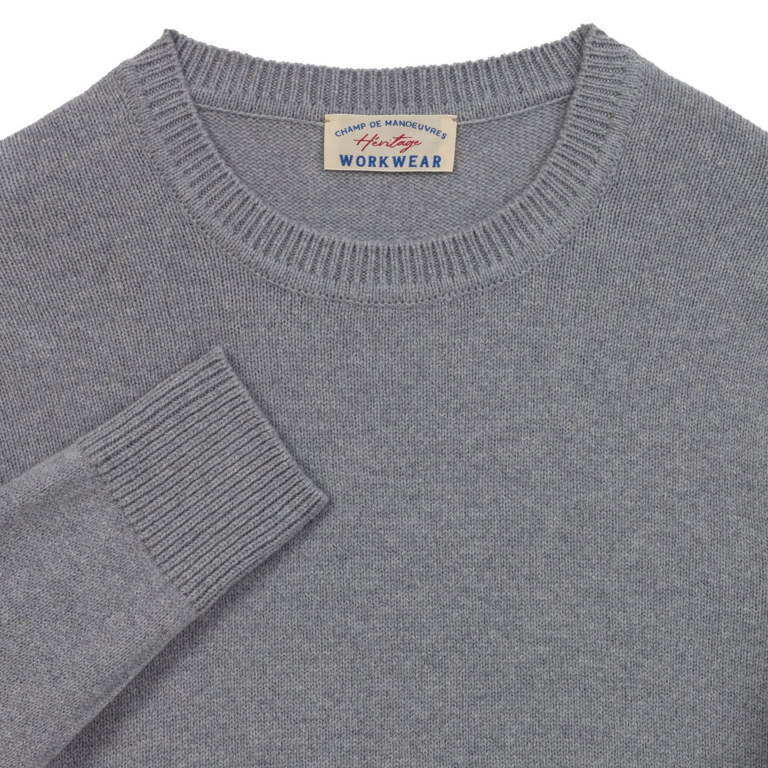 Pull Lambswool Gris clair - Champ de Manoeuvres 