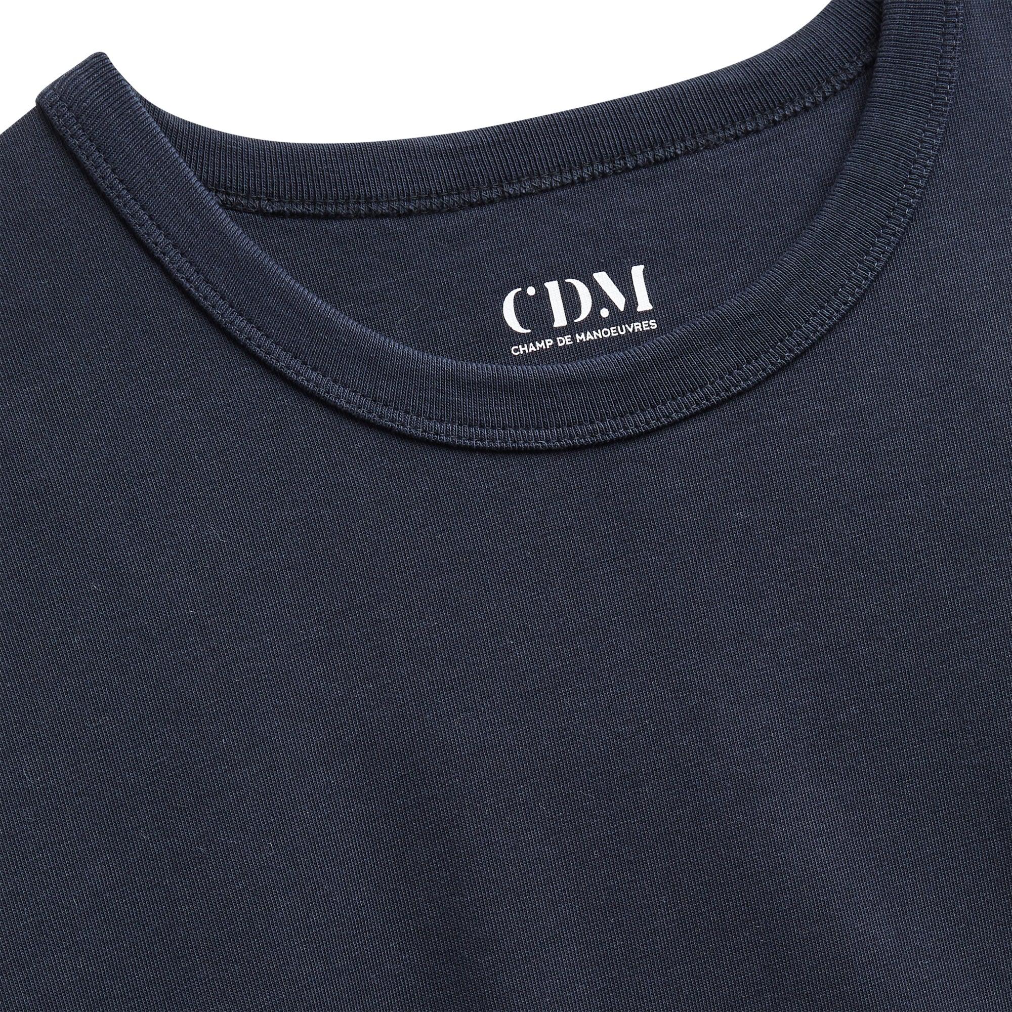 T-shirt colletage navy - Champ de Manoeuvres 