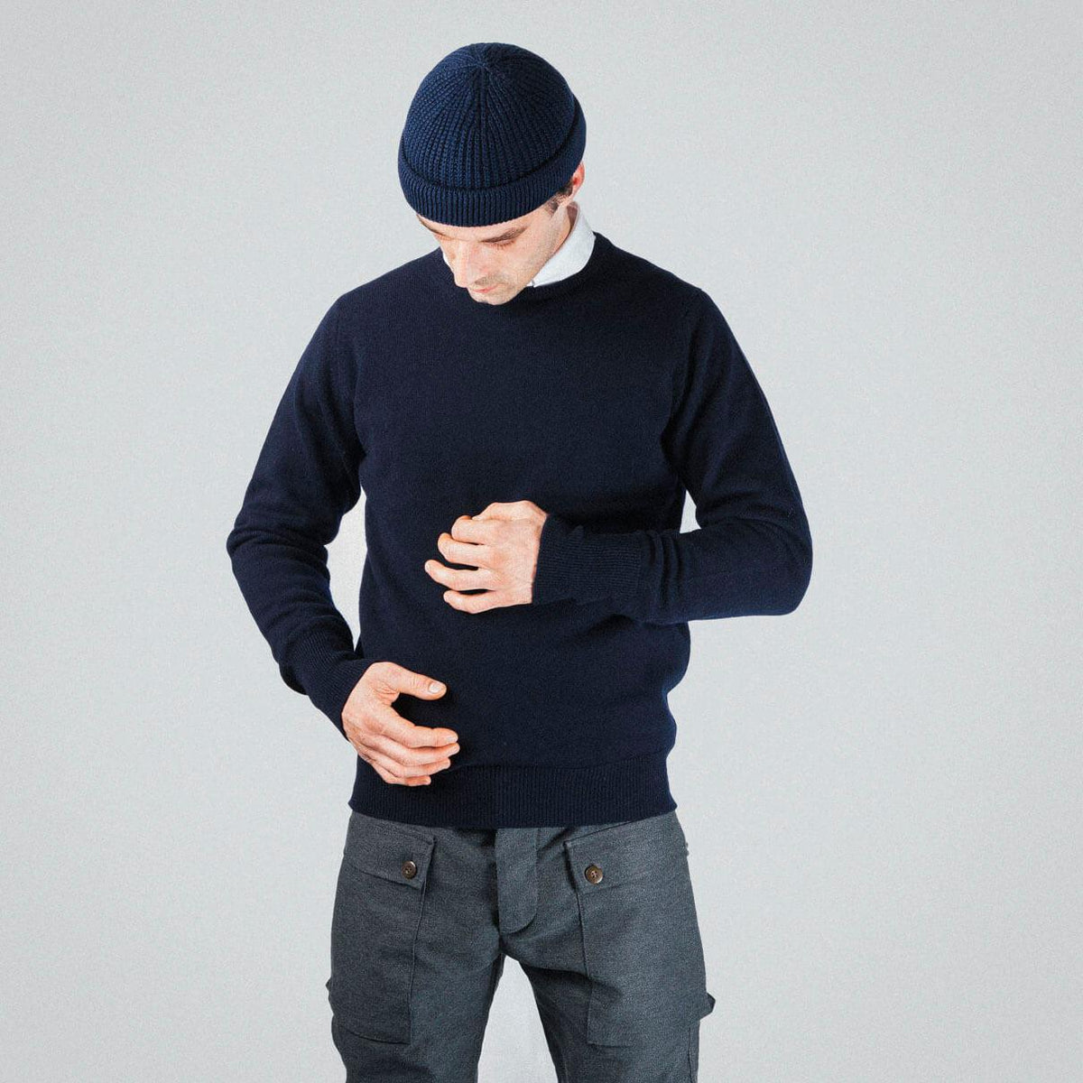 Pull Laine Agneau lambswool marine